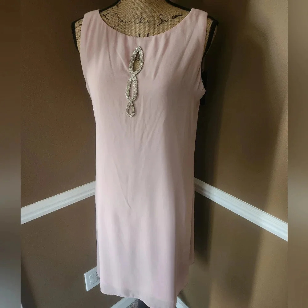 NWT‎ SLNY Faded Rose Sleeveless Dress in 12